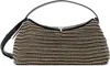 Totême Black & Beige T-lock Woven Leather Bag