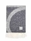 Totême Black And White Monogram Jacquard Scarf In Multi