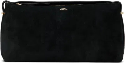 Totême Black Belted Suede Clutch