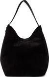 Totême Black Belted Suede Tote