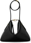 Totême Black Bevel Leather Wristlet Clutch