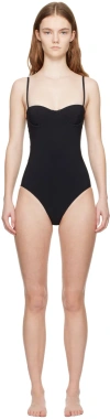 Totême Black Bra One-piece Swimsuit In 200 Black