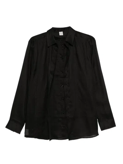 TOTÊME WOMEN BLACK BUTTON-DOWN SHIRT, S LUXURY SHIRTS FOR WOMEN DARVEYS