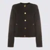 Totême Black Cashmere Knitwear In Brown