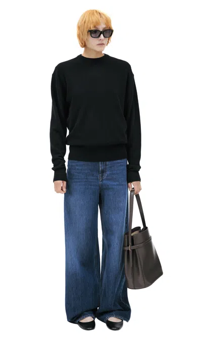 Totême Black Cashmere Sweater