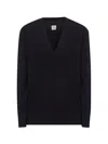 Totême V-neck Long-sleeved Jumper In Black