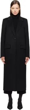 Totême Black Classic Doublé Coat In Black 001