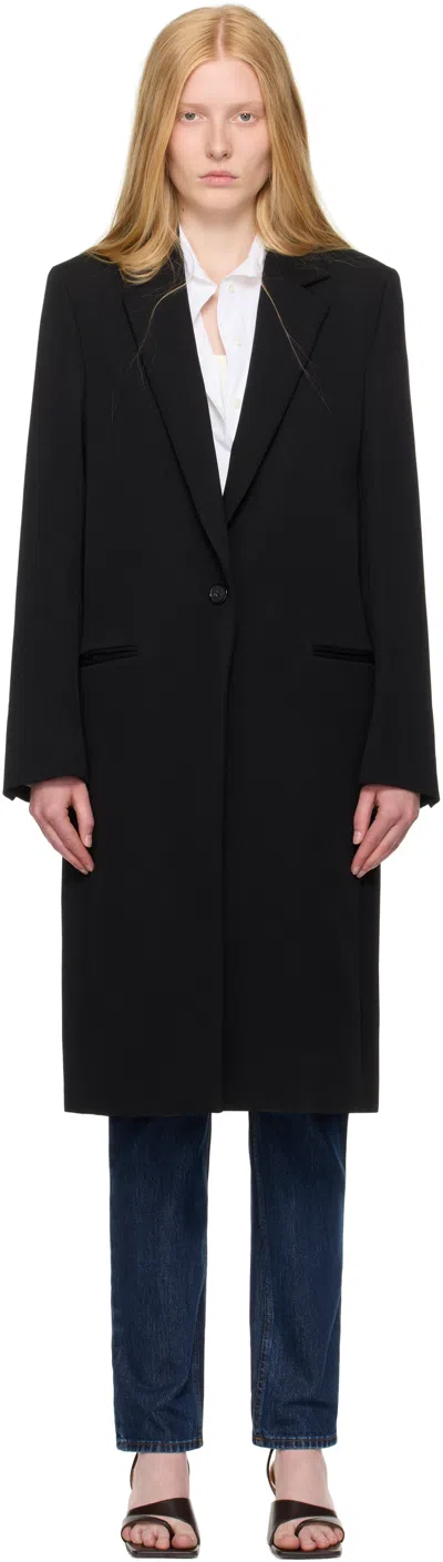 Totême Black Classic Tailored Coat