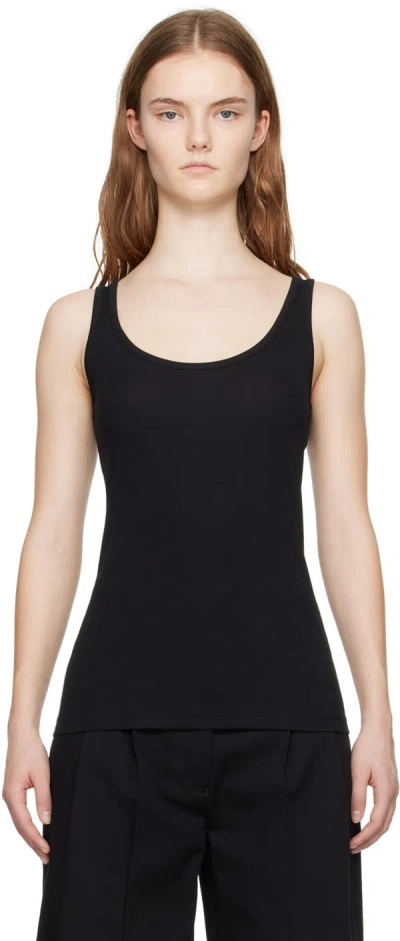 Totême Toteme Curved Rib Tank Top In Black