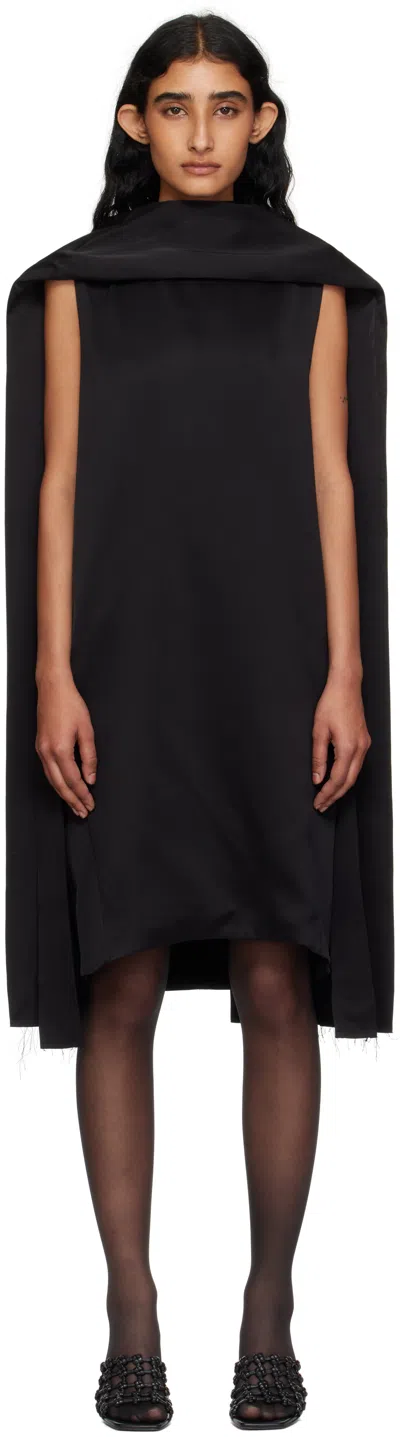 Totême Black Cocoon Scarf Minidress