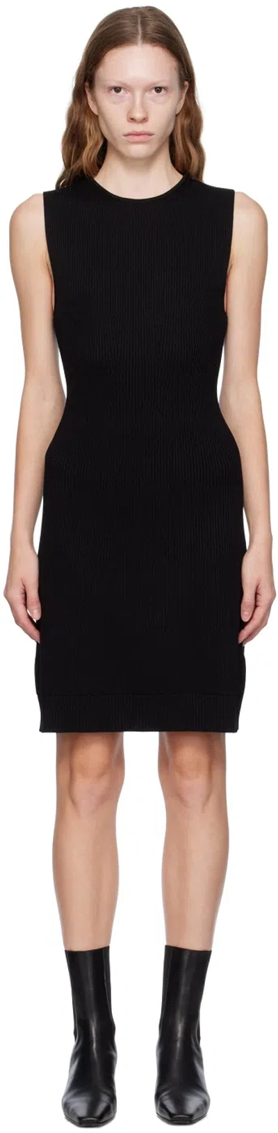 Totême Black Contour Minidress In 200 Black