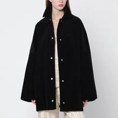 Totême Toteme Organic Cotton Corduroy Overshirt Jacket In Black