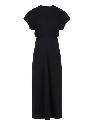 Totême Women Slouch Waist Wool Dress In Black