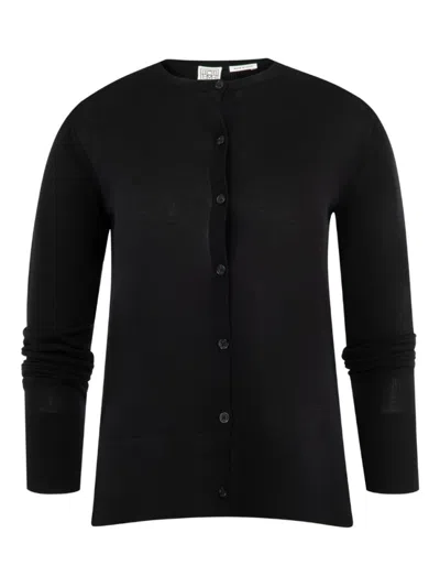 TOTÊME BLACK CREWNECK CARDIGAN