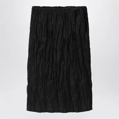 Totême Toteme Black Crinkled Linen Skirt