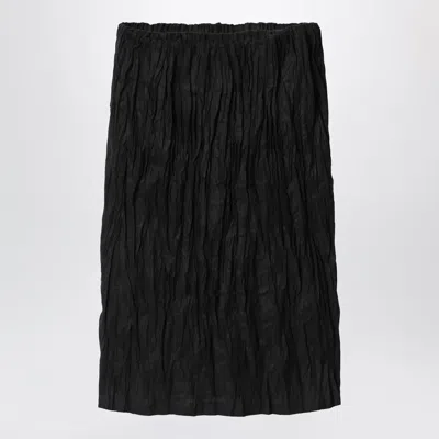 Totême Toteme Black Crinkled Linen Skirt