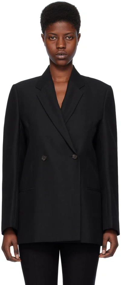 TOTÊME BLACK DOUBLE-BREASTED BLAZER