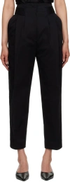 Totême Black Double-pleated Trousers In 200 Black
