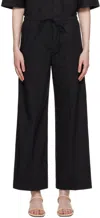 Totême Black Drawstring Trousers In 001 Black