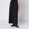 Totême Black Drawstring Wool Trousers In Black