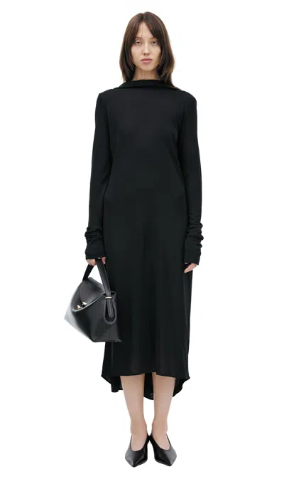 Totême Black Dress With Neckline