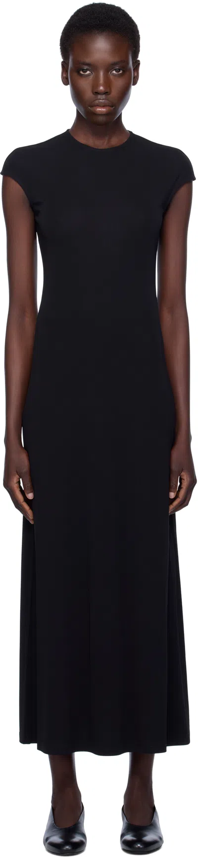 Totême Toteme Jersey Long Dress In Black