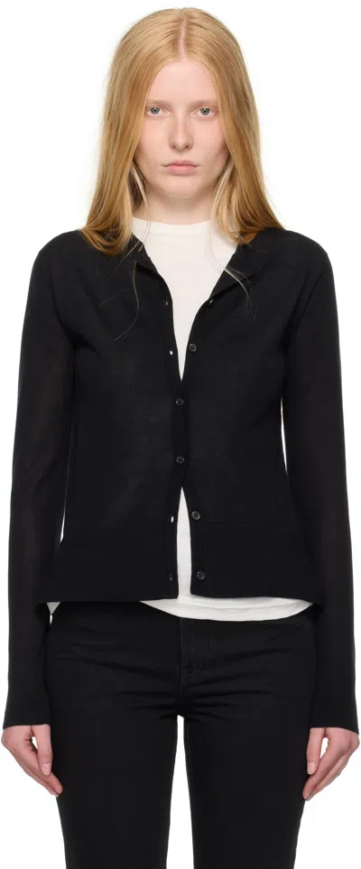 Totême Black Fine Knit Cardigan