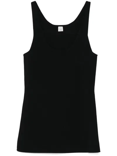 Totême Toteme Black Fitted Compact Knit Tank Top