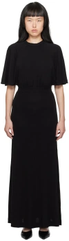 Totême Black Fluid Midi Dress In 001 Black