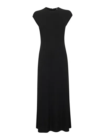 TOTÊME BLACK FLUID STRETCH JERSEY EVERYDAY LONG DRESS