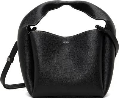 Totême Black Grained-leather Bucket Bag In Black 001