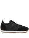 Totême Toteme Flex Quilted Suede Sneakers In Black