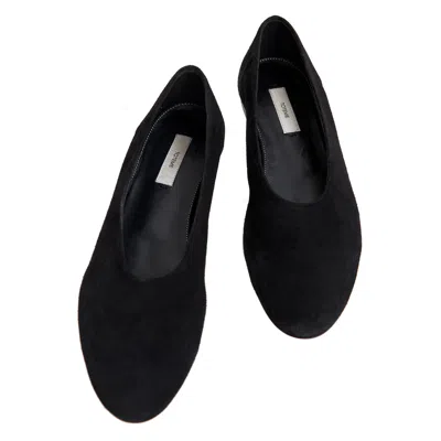 Totême Black Leather Ballet Flats