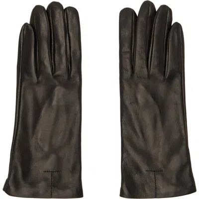 Totême Black Leather Gloves
