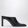 Totême Black Leather Mules With Strap In Black
