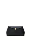 Totême Black Leather T-lock Shoulder Bag Toteme In Black