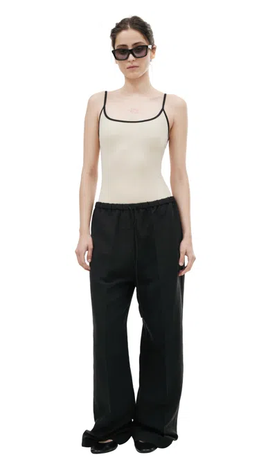 Totême Black Linen Trousers