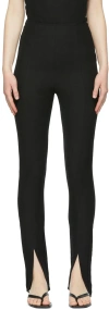 Totême Black Linen Trousers In 200 Black
