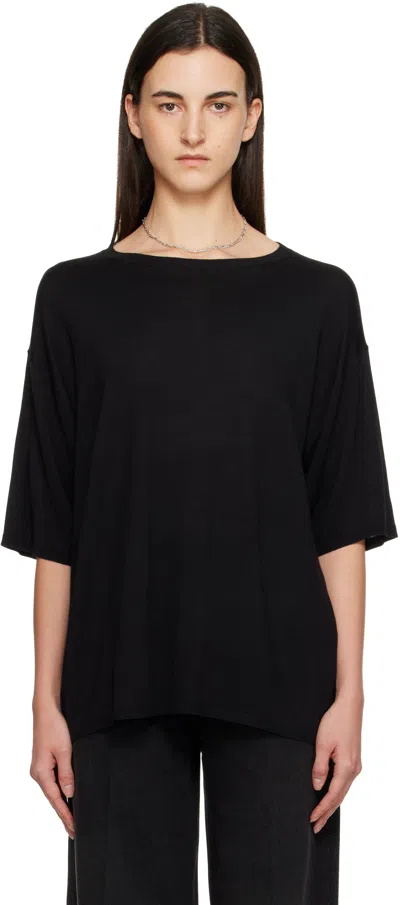 Totême Black Longline Knit T-shirt
