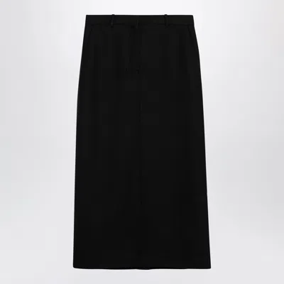Totême Toteme Black Maxi Skirt In Wool Blend