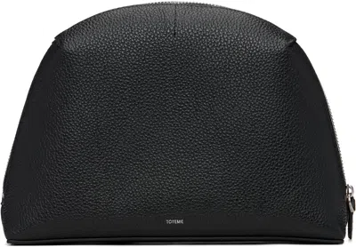 Totême Black Medium Grained-leather Day Clutch