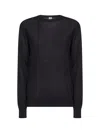 Totême Black Merino Wool And Silk Fine Knit Sweater In Black