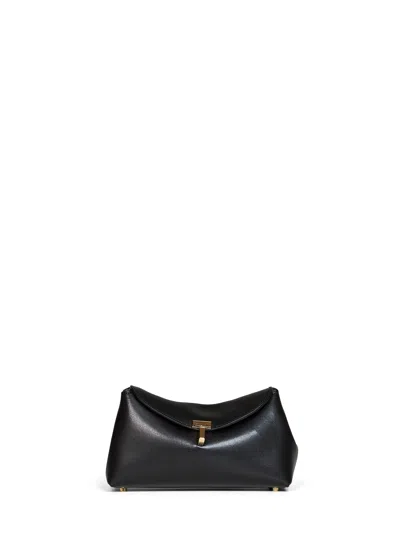 Totême Black Mini T-lock Clutch Bag