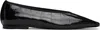 Totême Minimalist Croco-embossed Ballerinas Black In Black