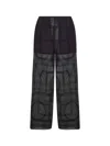 Totême Black Monogram Crochet Pajama Trousers In Brown