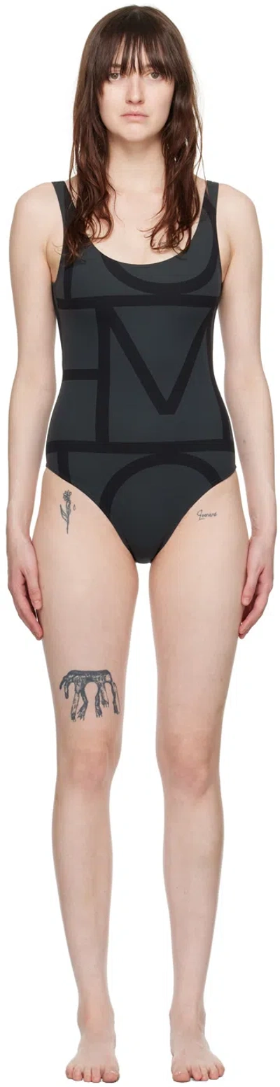TOTÊME BLACK MONOGRAM SWIMSUIT