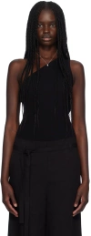 Totême Black One-shoulder Tank Top In 200 Black