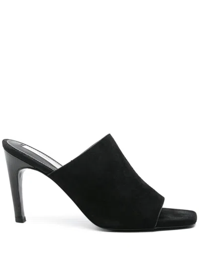 Totême Black Open Toe Heels
