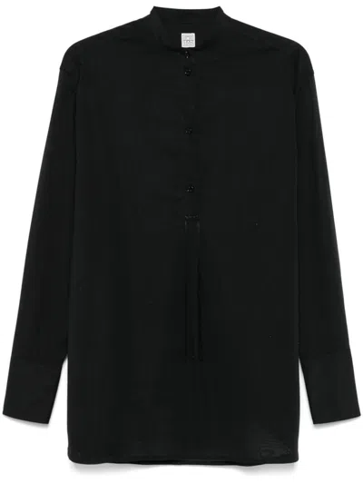 Totême Black Organic Cotton Blouse