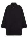 Totême Toteme Women Black Organic Cotton Oversized Trench Jacket In Black